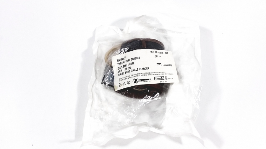 Zimmer 34&quot; x 4&quot; Disposable Cuff Single Port Single Bladder