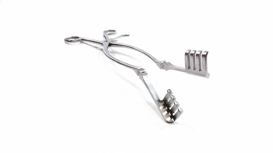 Ruggles Beckman-Adson Retractor, 4x4 Prongs, Blunt