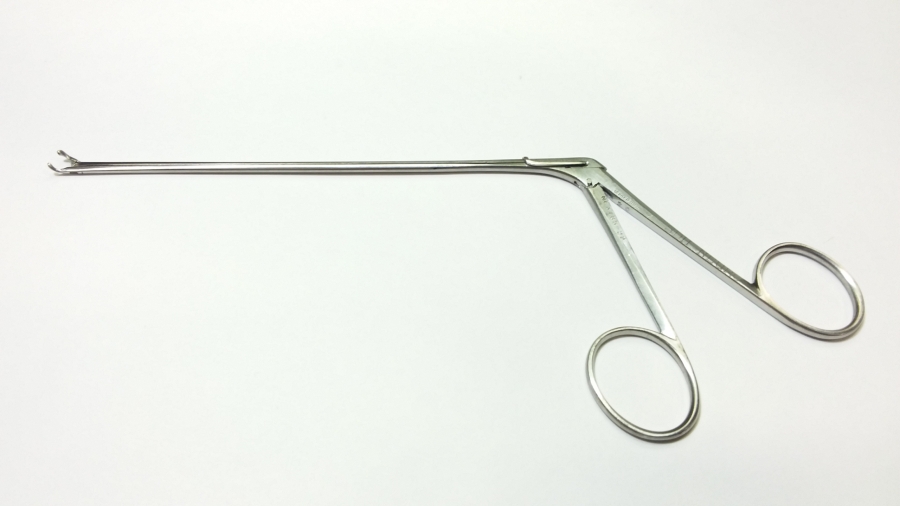 V. Mueller Rhoton Cup Forcep, Angled Left, 5 3/8