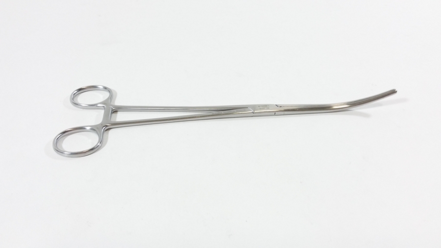 V. Mueller Rochester Pean Forcep, Serrated, Curved, 10&quot; (254mm) Overall Length