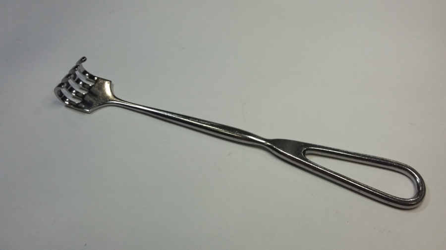 Weck Volkman Retractor, 4 Prongs, Blunt, 8 1/2&quot;