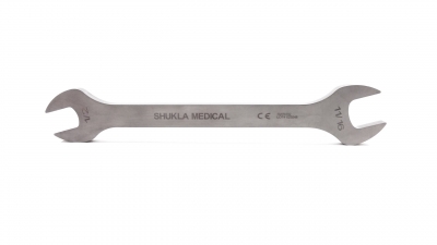 Shukla Medical Double Open-Ended Wrench, 1/2&quot; &amp; 11/16&quot;