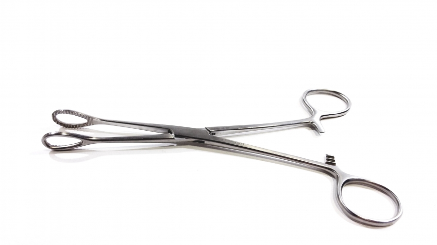 Jarit Foerster Sponge Holding Forceps – Straight, Serrated Jaws