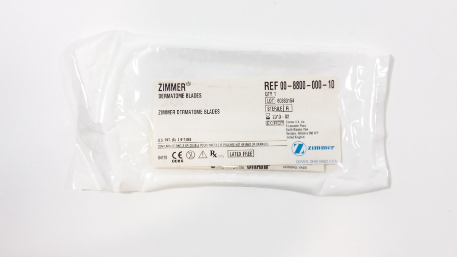 Zimmer Dermatome Blades Sterile