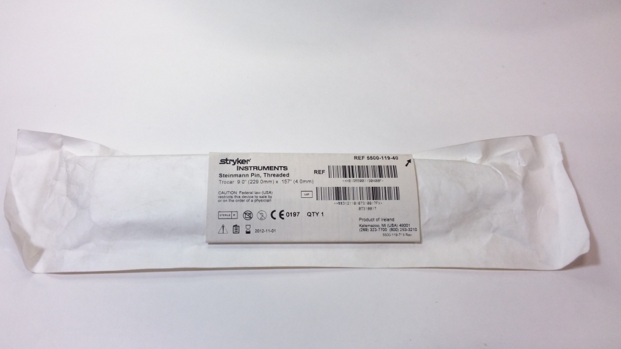 Stryker Steinmann Pin Trocar Point 4mm x 229mm
