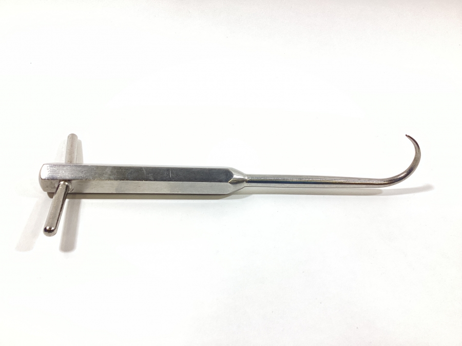 V. Mueller Bone Hook with T‑Handle (Impaction Cap)
