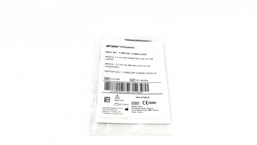 Stryker 3.3mm X 25mm Drill Bit