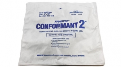 Frastec CONFORMANT 2, Transparent, Non-Adherent, Wound Veil, One Dressing, 4&quot; X 12&quot;