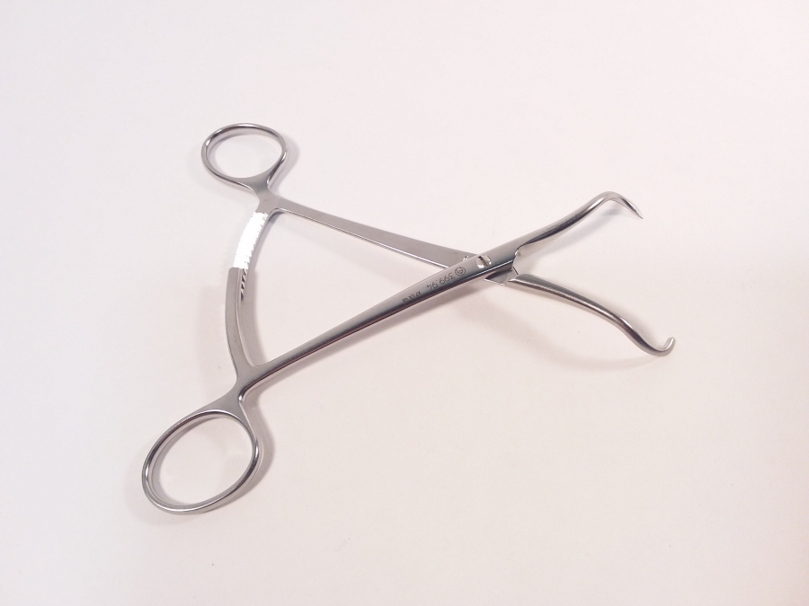 Synthes Reduction Forceps, With Points, Ratchet, 174 mm Length