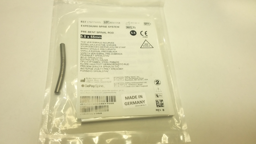DePuy Pre-Bent Spinal Rod 5.5 x 55mm